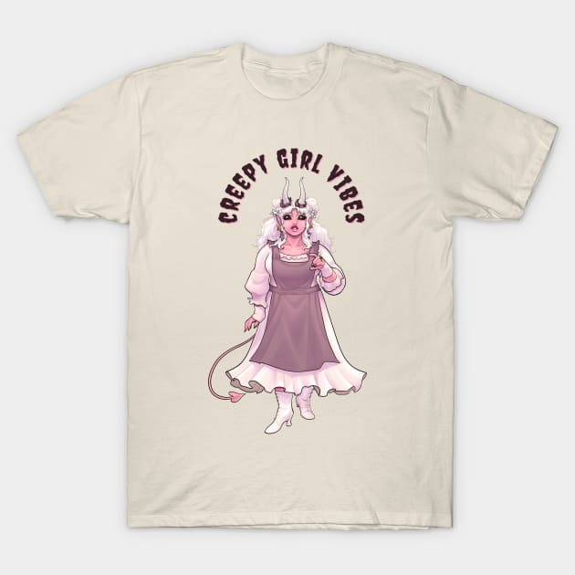 Creepy Girl Vibes T-Shirt by Faeforge Academy